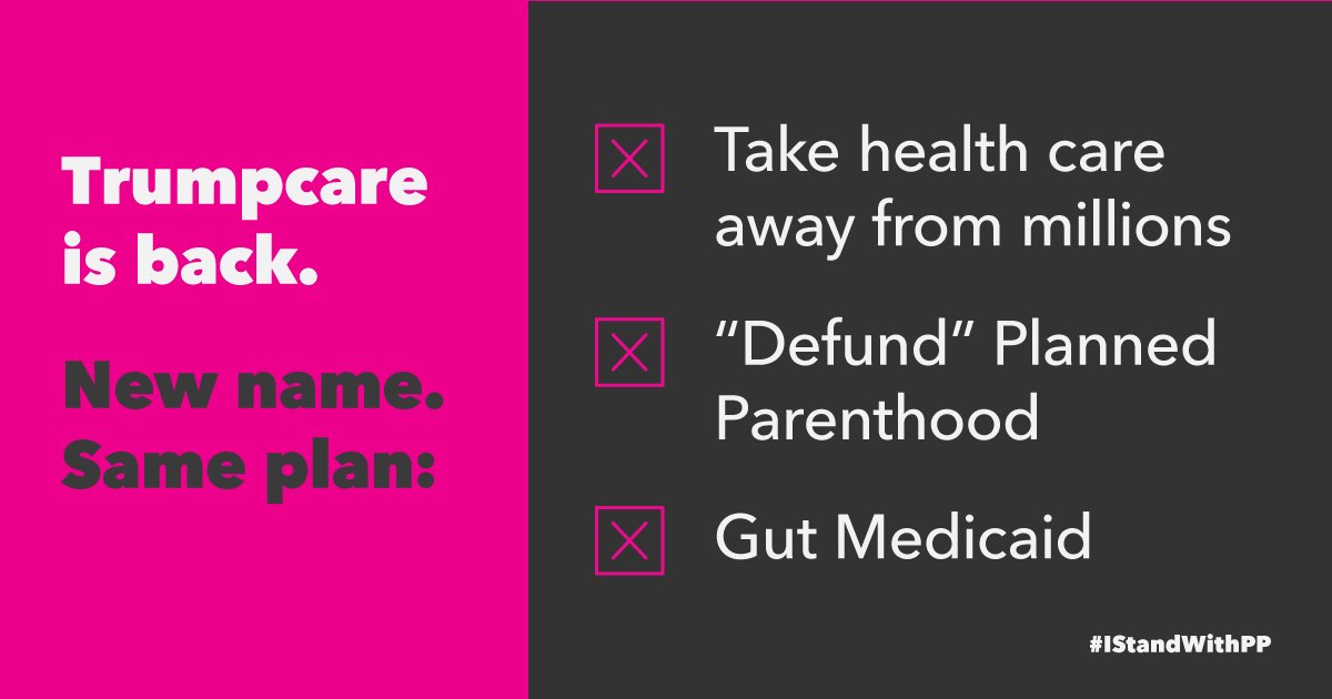 ppsworegon's tweet photo. #Trumpcare is back with a new plan to take health care from millions &amp; "defund" Planned Parenthood. https://t.co/yvFTGV7w9b https://t.co/KoNr42nR2x