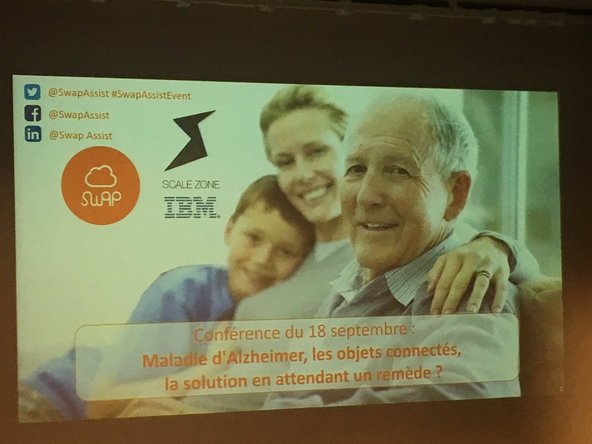 SwapGPS's tweet photo. La conférence sur la maladie d'Alzheimer et les objets connectés c'est maintenant ! #SwapAssistEvent https://t.co/JuDRtYEOxR