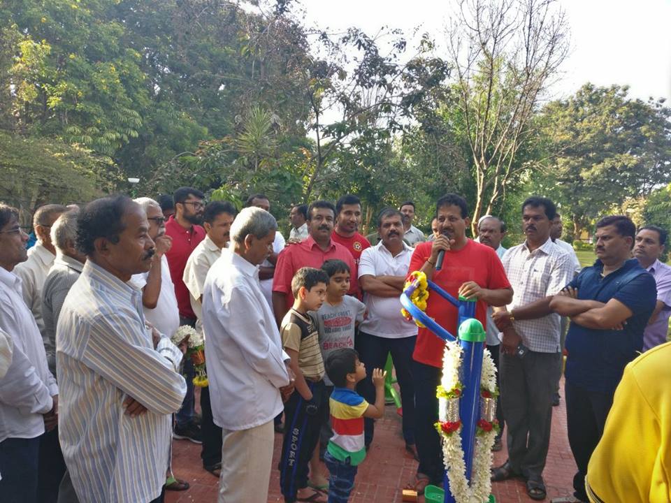 SRVishwanathBJP's tweet photo. #YelahankaDevelopment OPEN GYM facility in Yelahanka New Town #Bangalore for my people https://t.co/g5J5i7wWS6