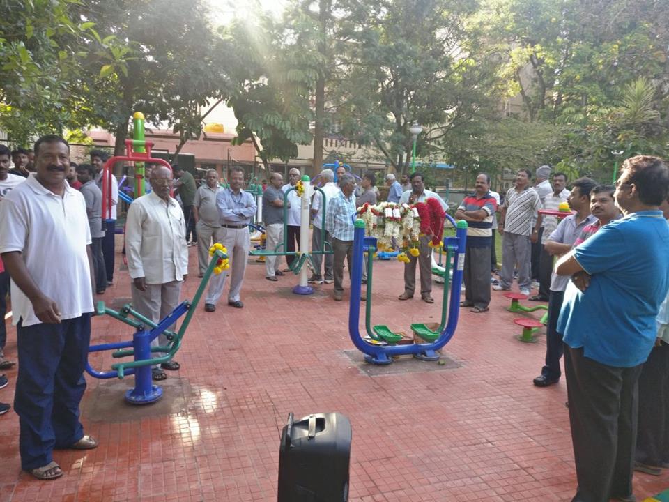 SRVishwanathBJP's tweet photo. #YelahankaDevelopment OPEN GYM facility in Yelahanka New Town #Bangalore for my people https://t.co/g5J5i7wWS6
