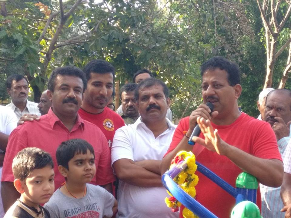 SRVishwanathBJP's tweet photo. #YelahankaDevelopment OPEN GYM facility in Yelahanka New Town #Bangalore for my people https://t.co/g5J5i7wWS6