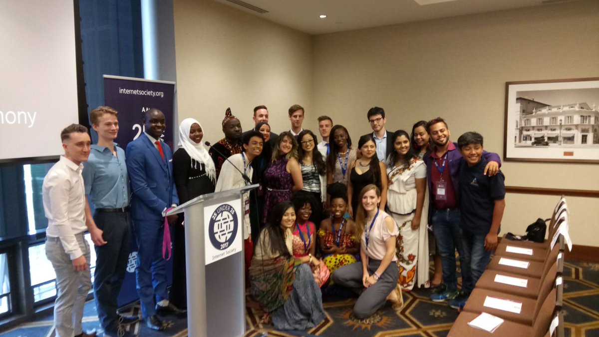 Lindapatcar's tweet photo. We are the youth, we #ShapeTomorrow and we are so excited about being #25under25 @ISOC_NextGen @internetsociety @ISOC_LAC https://t.co/u1keJ8vKnV
