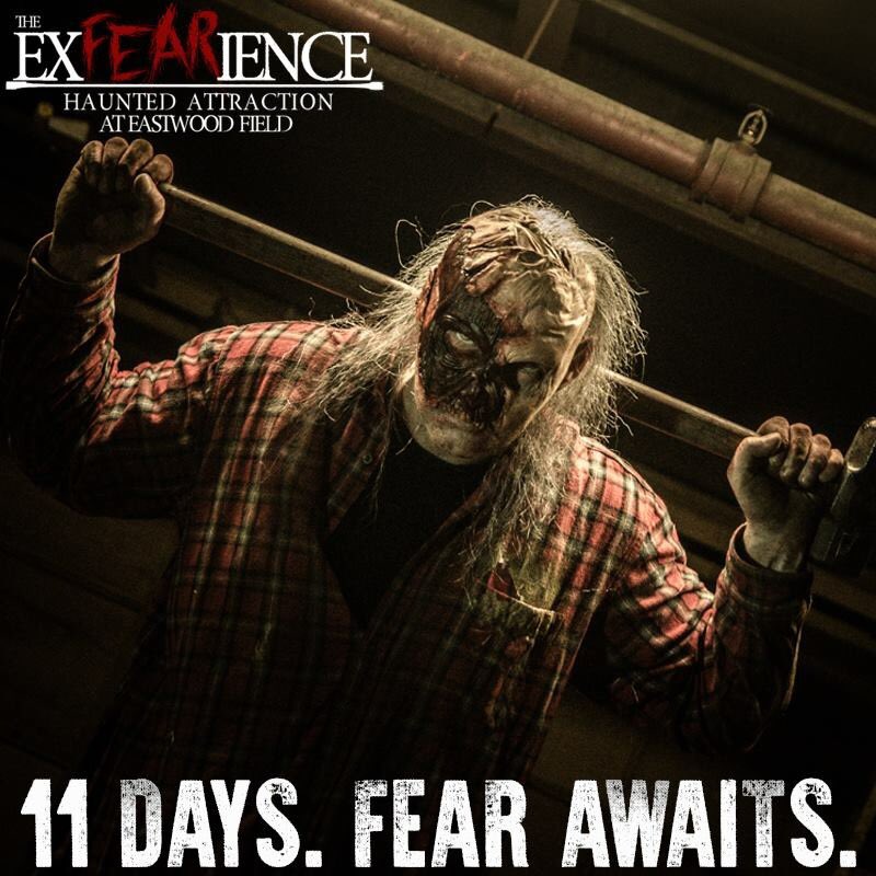 TheExfearience1's tweet photo. SEPTEMBER 29TH | FEAR AWAITS. #11Days #TheExFEARience #EastwoodField #FearAwaits #HauntedHouse #Halloween https://t.co/3O9hfLPptC