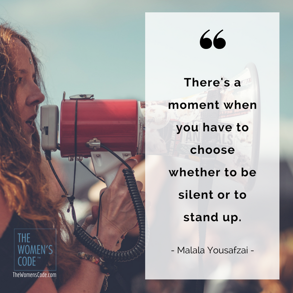 egorhythm's tweet photo. Stand up and say something or forever hold your peace. What do you choose? #MondayMotivation #TheWomensCode https://t.co/9p7L5cwCz6