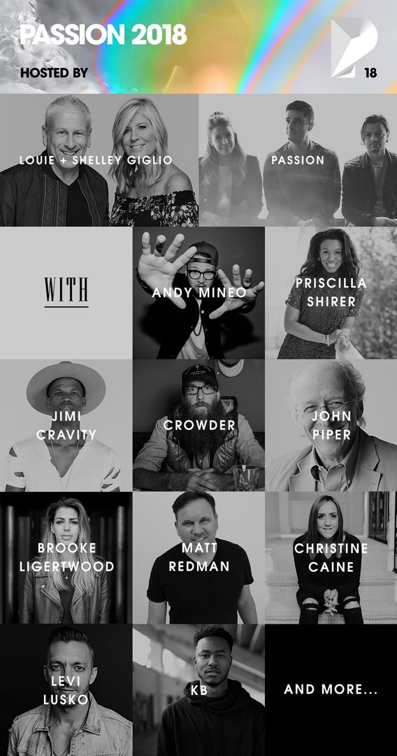 aan de andere kant, schending Bedoel Passion Conferences on Twitter: "In case you missed the lineup for #Passion2018... We can hardly wait! The price increases on 10/6, be a good friend & let your friends know! https://t.co/4jw8qhmama" / aan de andere kant, schending Bedoel Passion Conferences on Twitter: "In case you missed the lineup for #Passion2018... We can hardly wait! The price increases on 10/6, be a good friend & let your friends know! https://t.co/4jw8qhmama" /