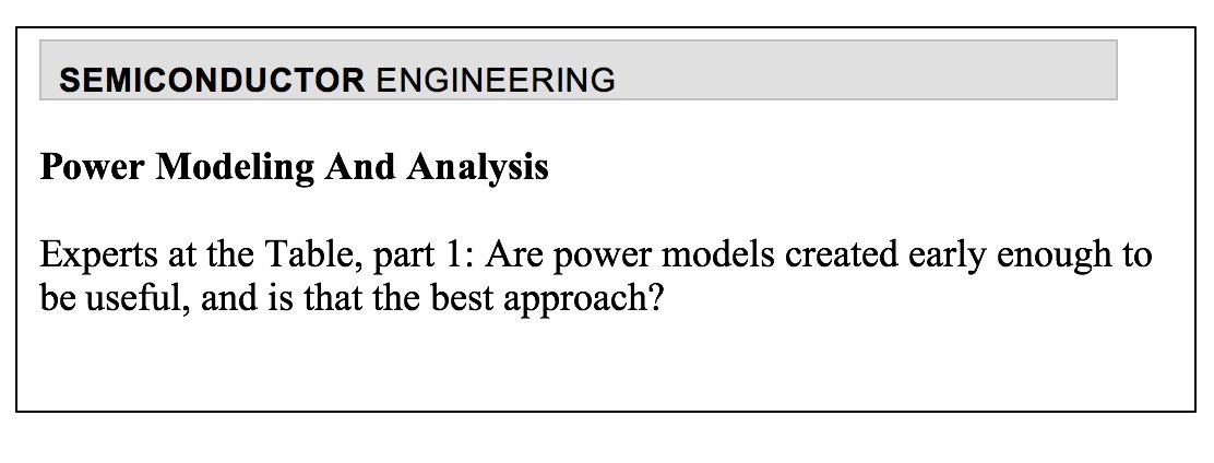 Chip_Insider's tweet photo. Power Modeling And Analysis: what's the best approach https://t.co/J52VYuwyyL
#Power #modeling #lowpower #RTL #clockgating https://t.co/Ry3QqADR5y