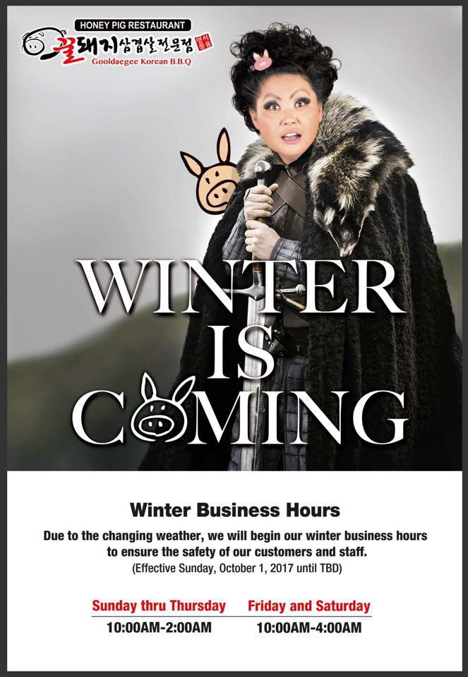 ANNANDALE's NEW WINTER HOURS