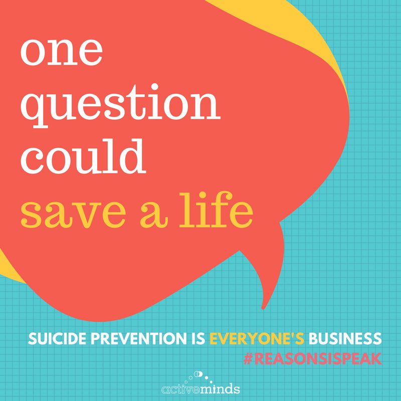 ActiveMinds_FSU's tweet photo. Reach out and have that conversation about mental health. It could save someone's life! https://t.co/1OKQ41gCy5