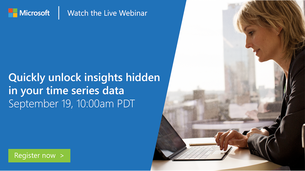 Discover ways to uncover trends &amp; quickly unlock insights in your time series #data. Join the webinar to learn more: msft.social/2P8Nfu