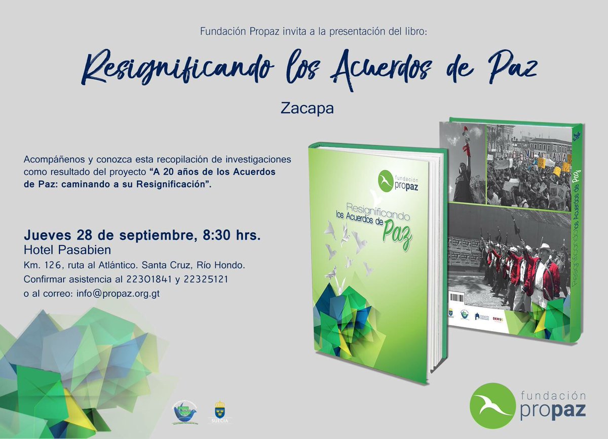 Debido a la situación política actual hemos decidido cambiar la fecha de la presentación.
🗓28 de septiembre
🏛Hotel Pasabien
🕣8:30 a.m