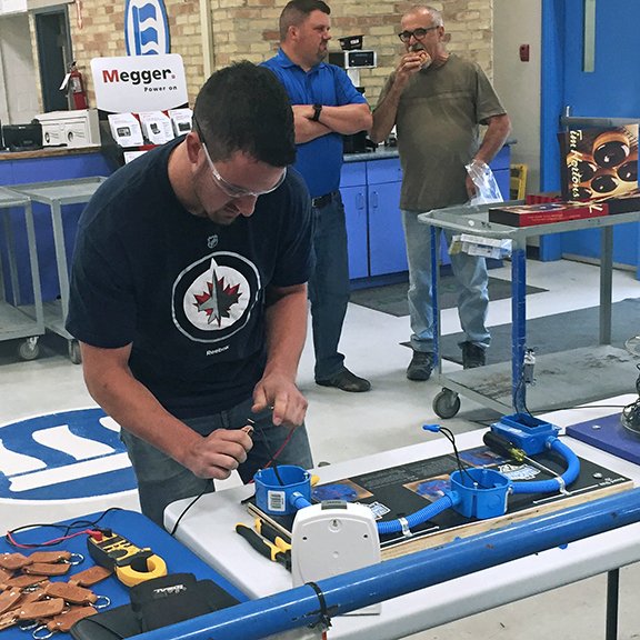 IDEALINDCanada's tweet photo. Congrats to Mark Porco &amp; Justin Rocan, our two fastest competitors at the IDEAL Skills Challenge @EECOL Winnipeg on Thursday #IDEALSkills https://t.co/GjKBdm3BPP