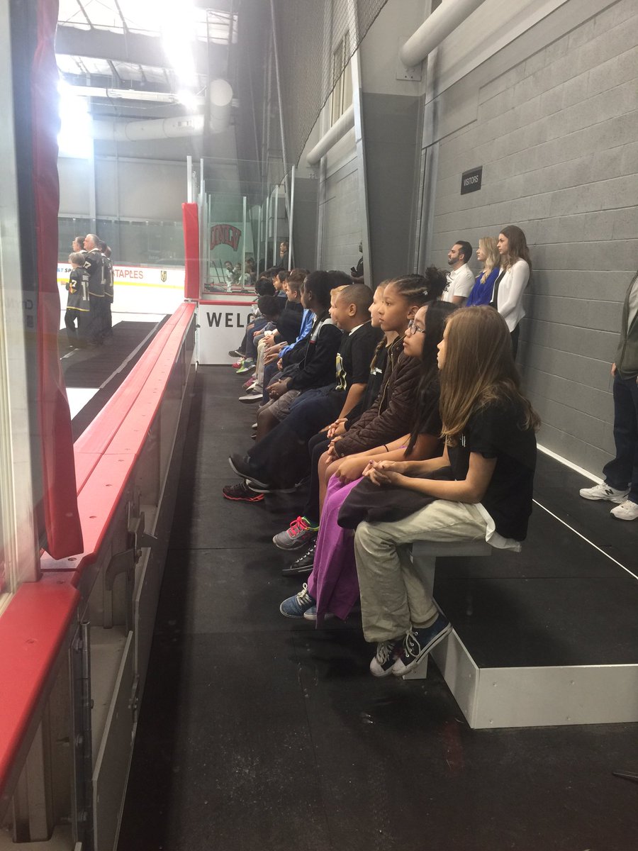 ClarkCountySch's tweet photo. Thank you! @GoldenKnights for inviting hard working @HelenJydstrup students to the opening of @CityNatlArena!#ccsdpledge https://t.co/pbu20KiW7I