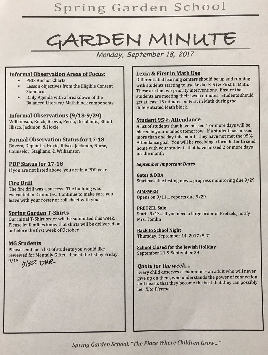 Do you need to communicate effectively with your staff? Try creating a one page newsletter! #GardenMinute #SpringGardenSchool #Network3News