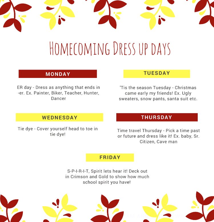 PCM_S_Section's tweet image. Don&apos;t be that &quot;too cool to have any school spirit whatsoever kid&quot; Oct. 2 - Oct. 6