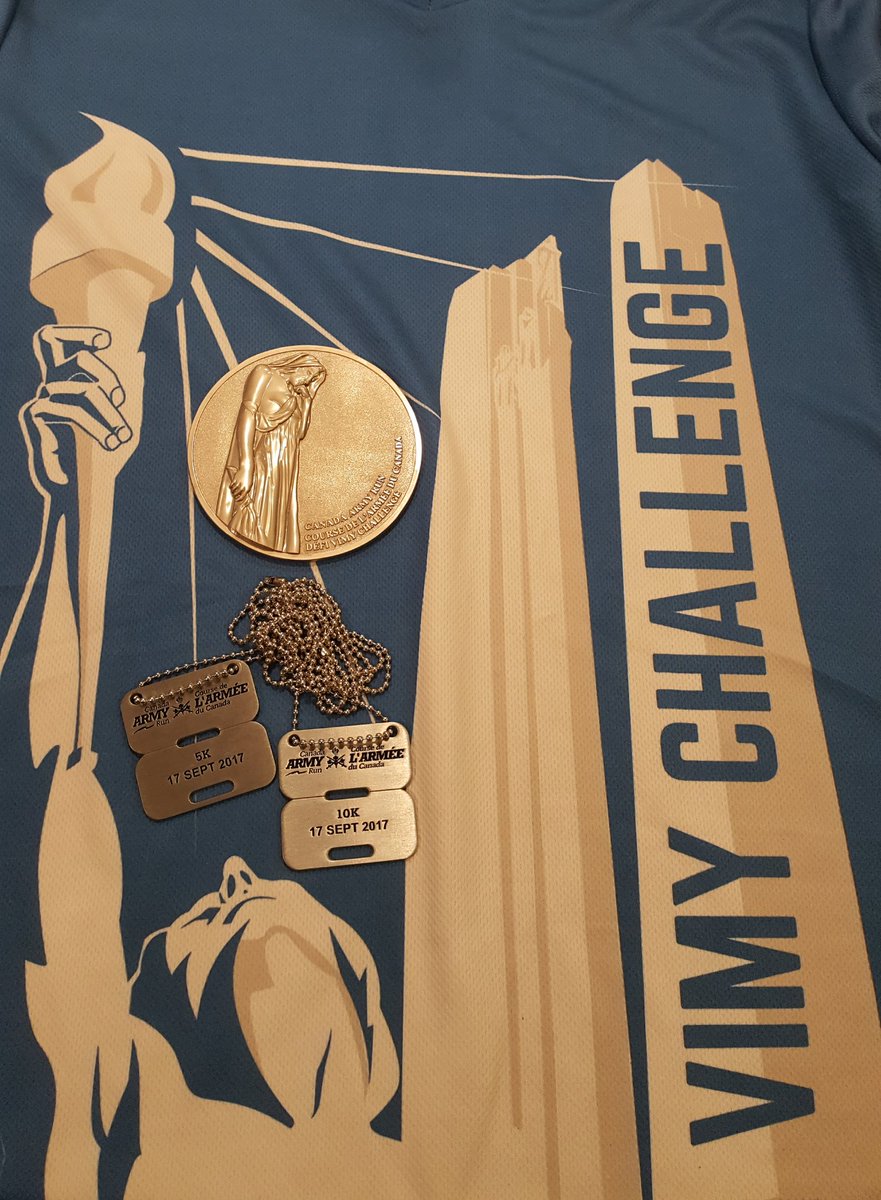 ClarkSara's tweet photo. Me: Look what I earned yesterday!
Brother: Did you progress 100m every 3 min?
#ArmyRun #VimyChallenge https://t.co/99z6XR9Vhp