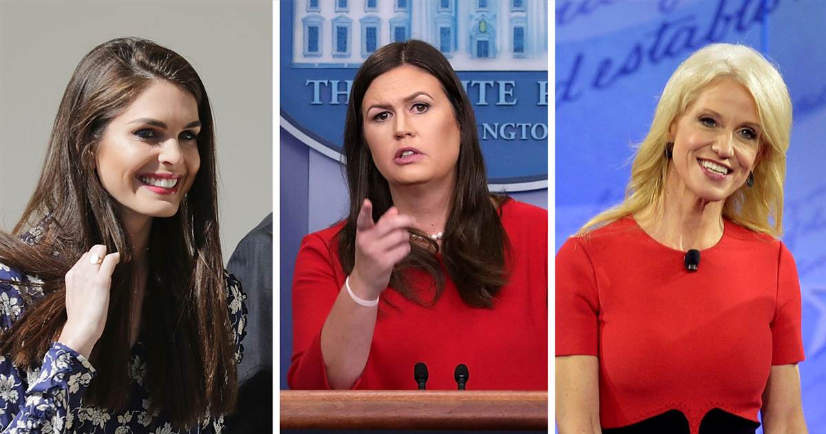 NBCNews's tweet photo. For the first time in any administration, two women are now in command of its top public-facing roles https://t.co/6zsHMGrnHy https://t.co/E2jo8ZXB9I
