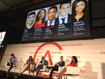 nickybell's tweet photo. Amazing opening panel 'Moments that changed America' #cometogether #ADCOLOR @RGA @ADCOLOR https://t.co/DdqN6csHeZ