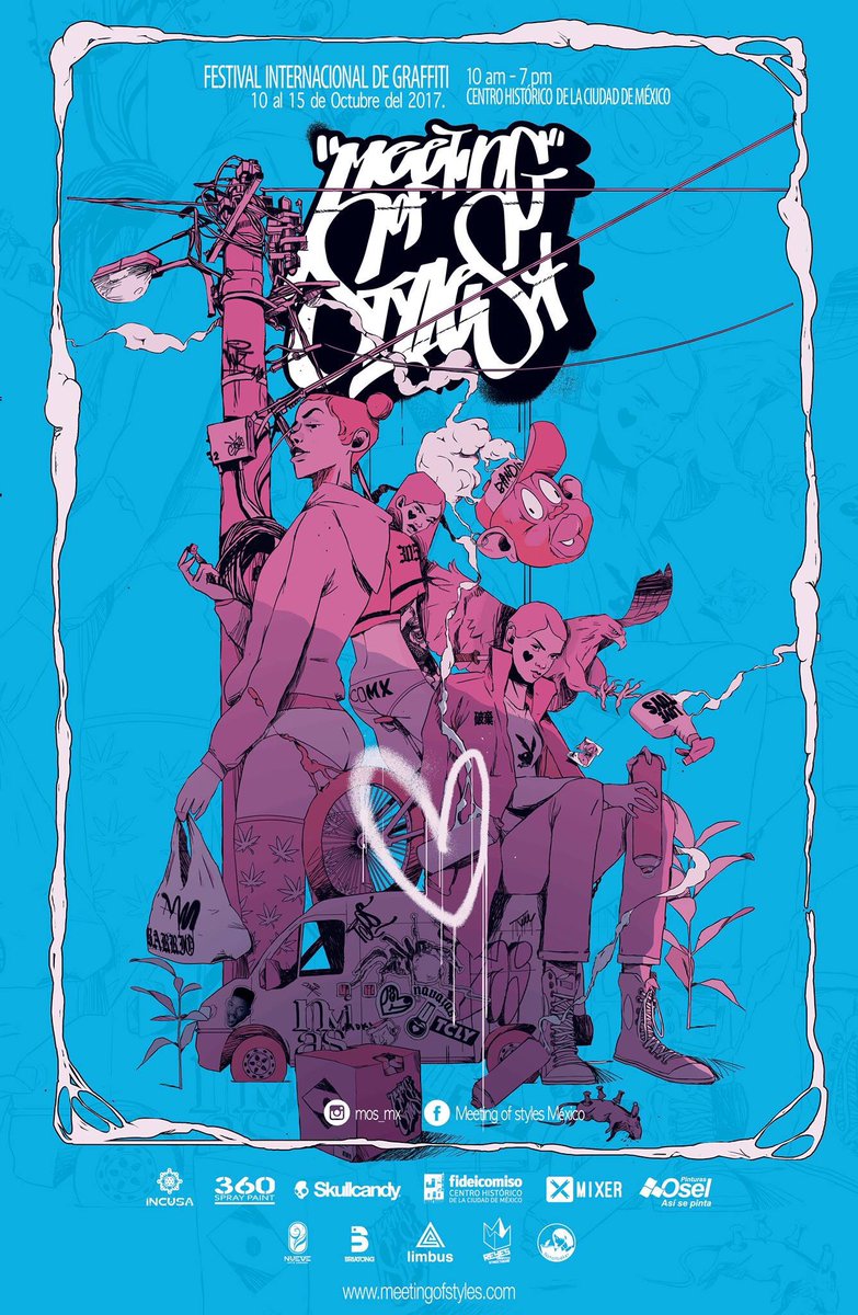 thotmag's tweet photo. Ya viene #moscdmx2017, del 10 al 15 de octubre en el Centro Histórico. El cartel oficial fue hecho por @NVJSONE.🔥👊🏼 
#mosmx #cdmx #graffiti https://t.co/yQqakiWmIT