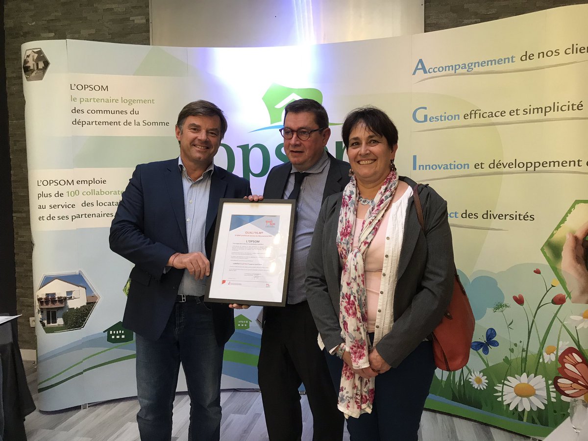 HubertdeJenlis's tweet photo. Bravo à l'#opsom pour l'obtention du label QUALI'HLM et pour le lancement de sa nouvelle plateforme de location choisie #Vivreici #oph https://t.co/DpQQSZ4Jb3