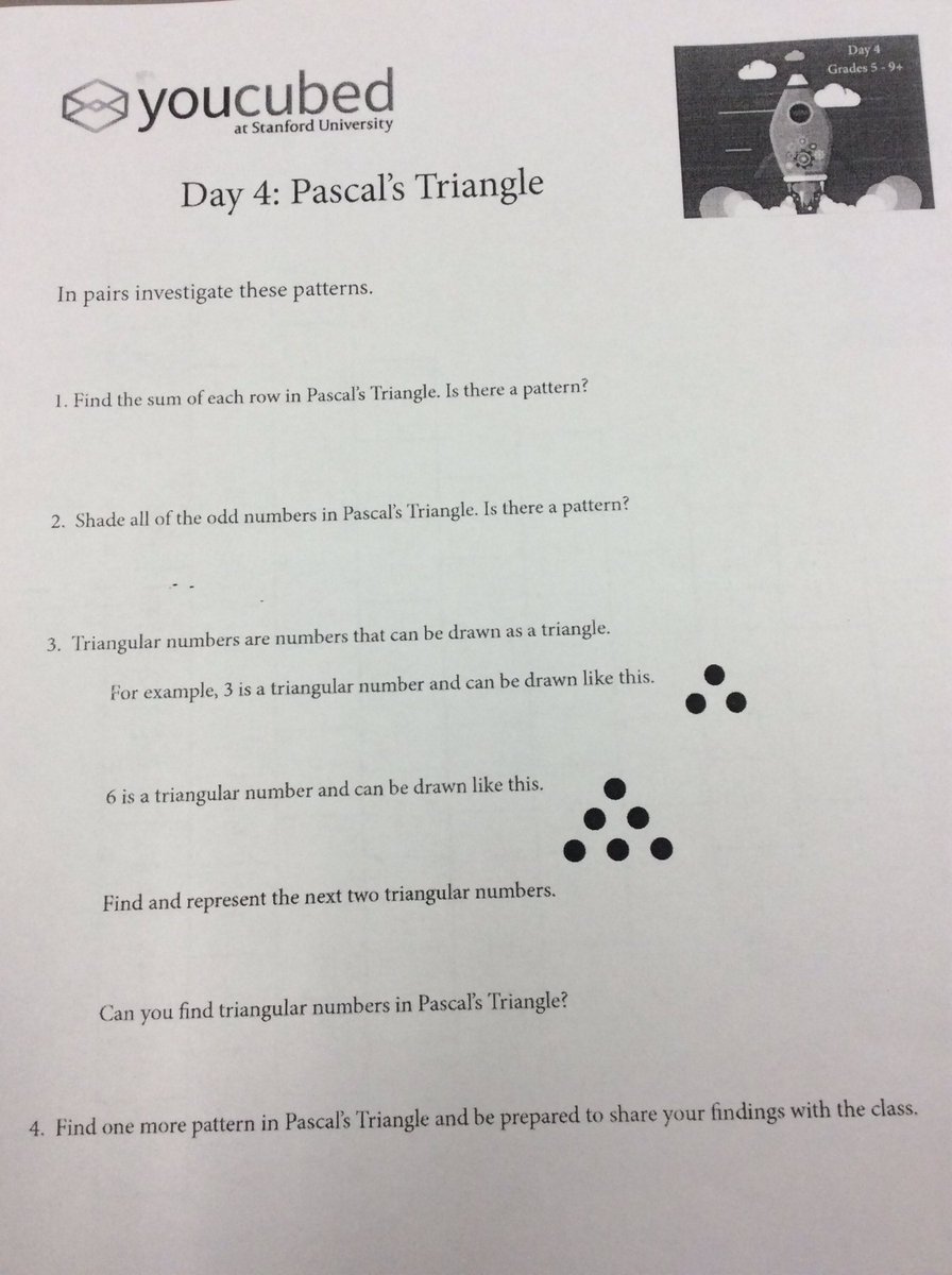LisaLisalew's tweet photo. Rigorous math lesson in Mr. Fisher's class. Pascal's Triangle! #cmsobserveme #cmsrock https://t.co/cVemwQiB2j