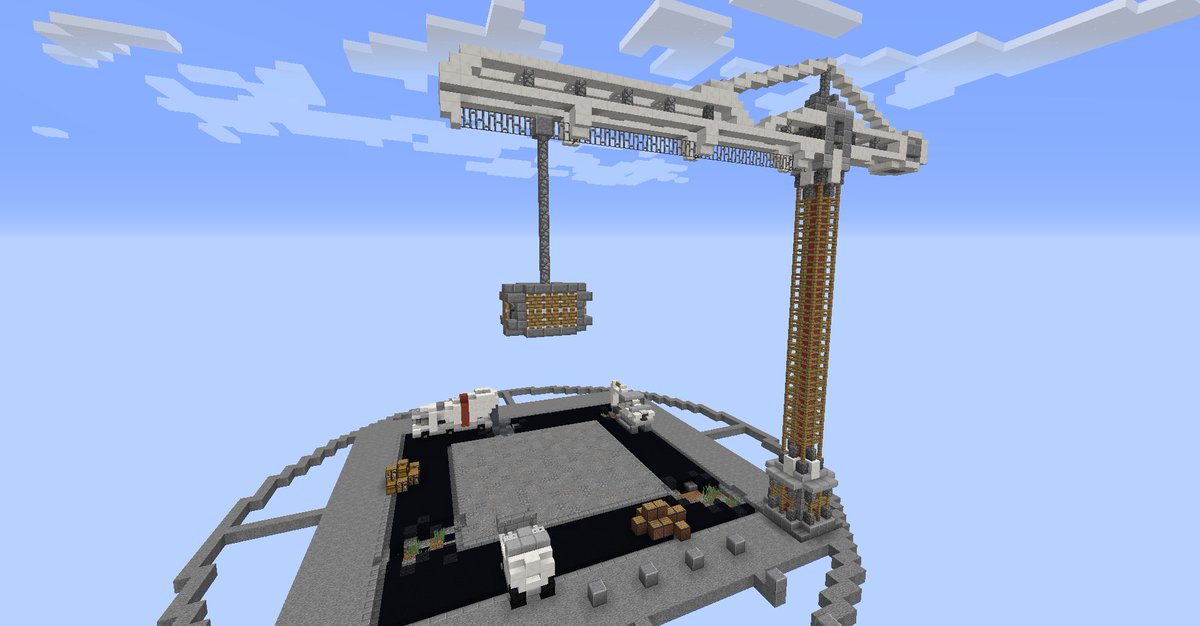 Paulnamesa's tweet photo. I am working on finishing a minigame and I built this crane.
I am fairly happy with it tbh. https://t.co/Cs4GVO3RGy