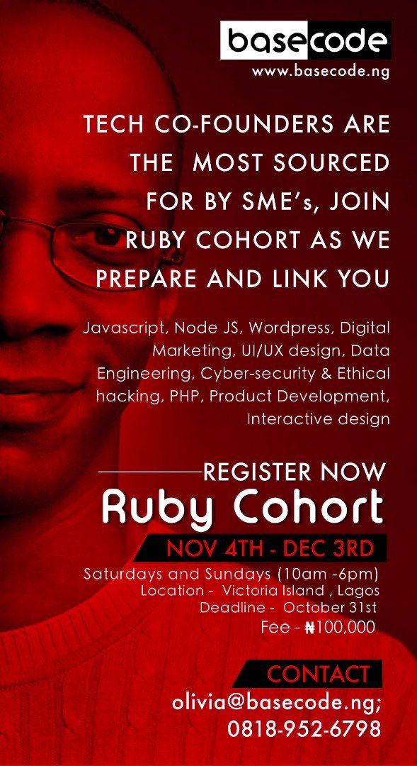 basecodeacademy's tweet image. Register for our tech classes so you can get the vital skills, and also internships to take your career to the next level. #RubyCohort