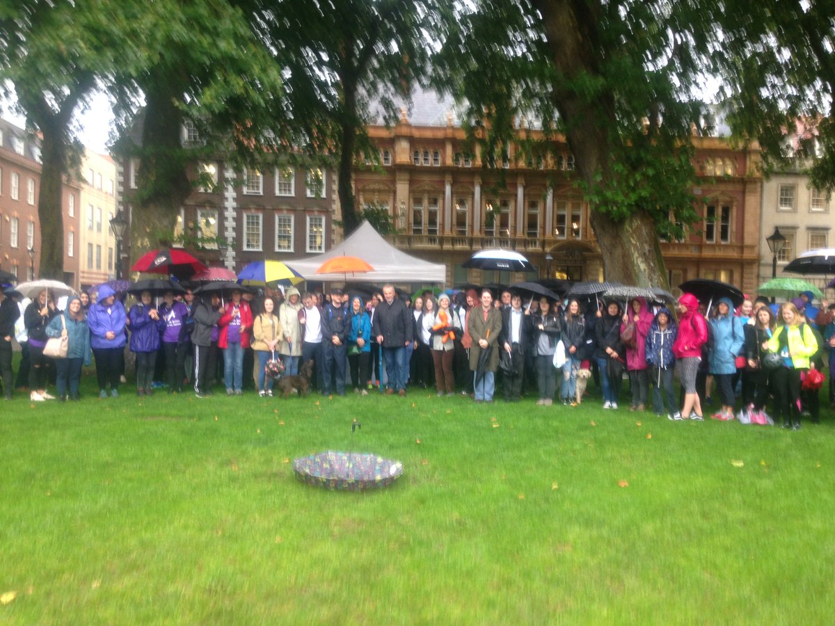SouthWestLST's tweet photo. And they are off in the rain ☔️#walkingforjustice ! Thanks to @bSquaredcosts for refreshing us before the #bristol #legal
Walk :) https://t.co/JwCcLOfaOX