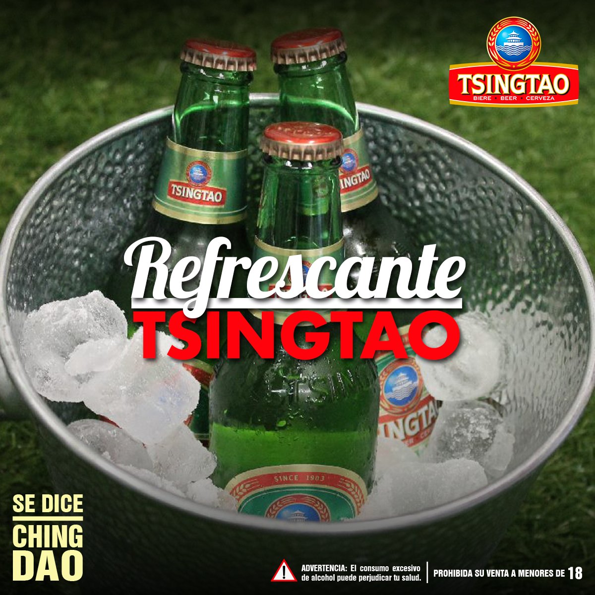 TsingtaoEcuador's tweet photo. ¡Los Lunes pueden ser refrescantes si le sonríes como le sonríes a una Tsingtao bien helada! 🍻  #SeDiceChingDao https://t.co/NJh85EThCX