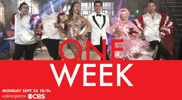 We're only ONE WEEK away from the season premiere of Scorpion. Will you be watching? #TeamScorpion