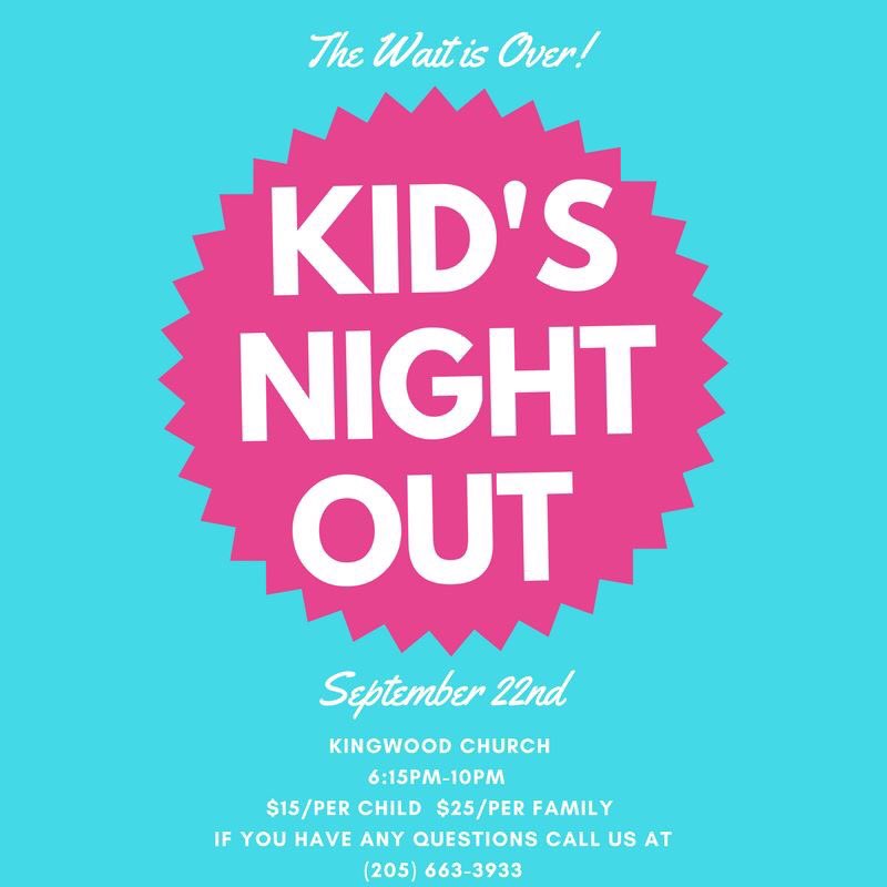 Don't miss Kid's Night Out this Friday night! 6:15-10pm