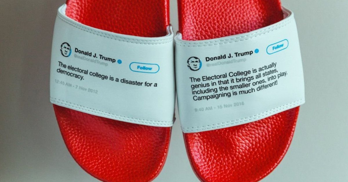 Maverick_Ivan's tweet photo. trump's flip flops https://t.co/KMZYOahncw via @HuffPostComedy https://t.co/8nTPIMi3PC