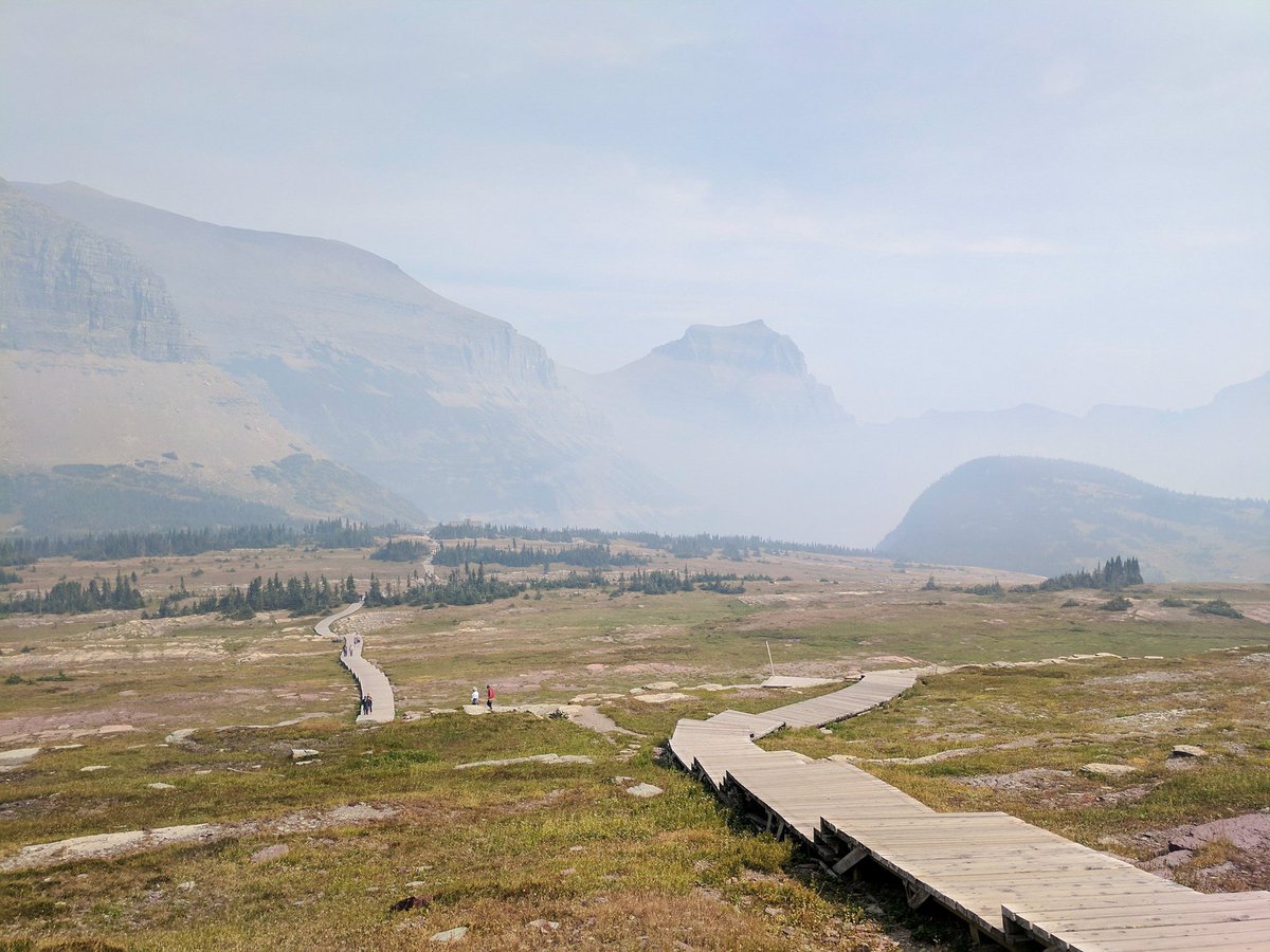 Aarontakespics's tweet image. This picture is from two weeks ago. It was 90 degrees when we were at #loganpass it's now covered in snow. #weatherisweird