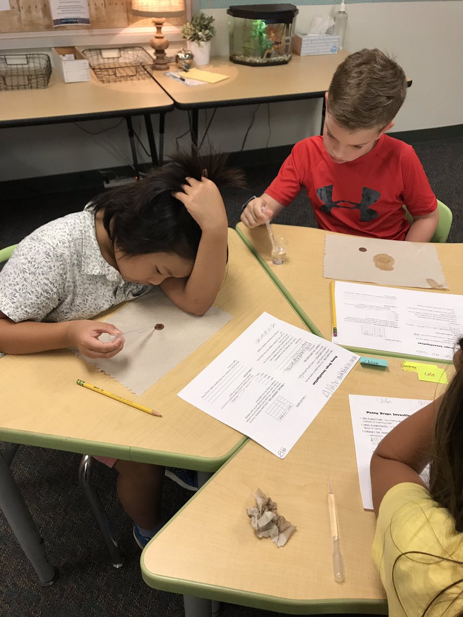 MrsLHartman's tweet photo. How many drops of water fit on a penny? #4thgradeexperiments. #WGESdragons https://t.co/3klTMknO5G
