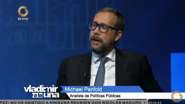 EstrellaSAvila's tweet photo. @penfold_michael: #Venezuela ya no cuenta con instituciones para solventar conflictos "es una situación lamentable" #PenfoldALa1 #EnVivo https://t.co/G1IgyUa2ro