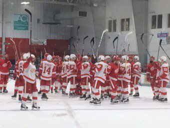 AnsarKhanMLive's tweet photo. #RedWings salute fans at Centre ICE as camp concludes. https://t.co/swnpk4OFHM