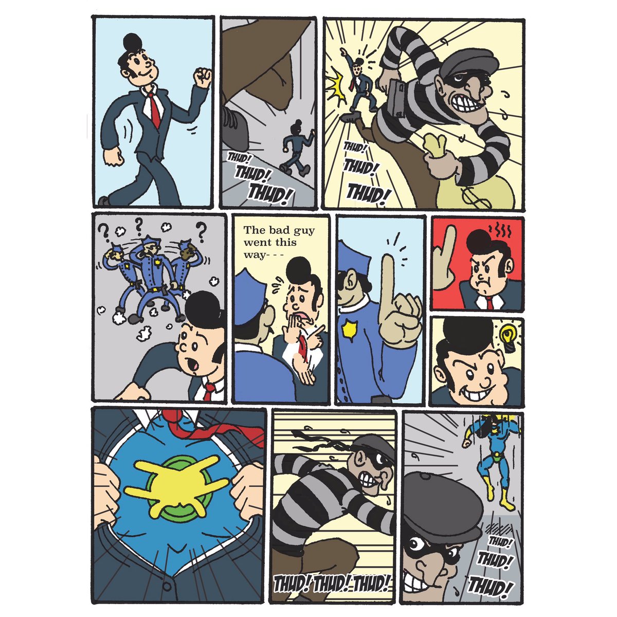 JohnMaucere's tweet photo. SuperDeafy comic strip #3. #superdeafy #comiccon #comicstrip #superhero #johnmaucere #dackvirnig Comic strip #4 will post on October 1,2017 https://t.co/1EGXqsfAhO