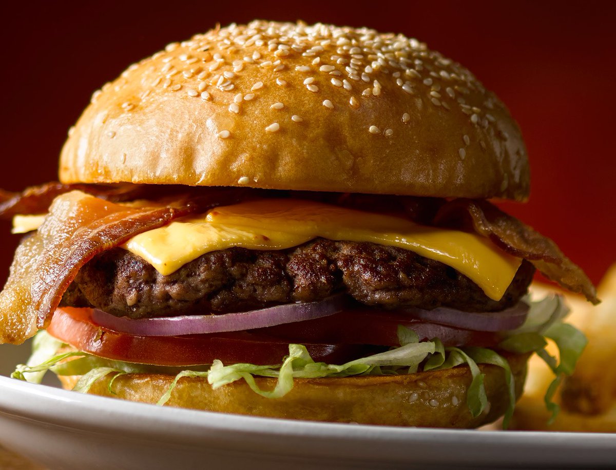NPPC's tweet image. What could be better than a cheeseburger on #NationalCheeseburgerDay? A bacon cheeseburger of course!    🥓+🍔=😍...What do you think @BeefUSA?