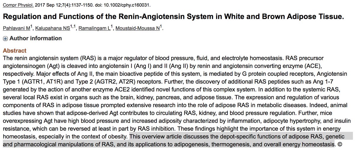 BenBikmanPhD's tweet photo. Interesting review of evidence linking #salt-handling mechanisms (RAS) to #insulinresistance and #fat #metabolism. @drjamesdinic #eatsalt https://t.co/VUPBBWv2qE