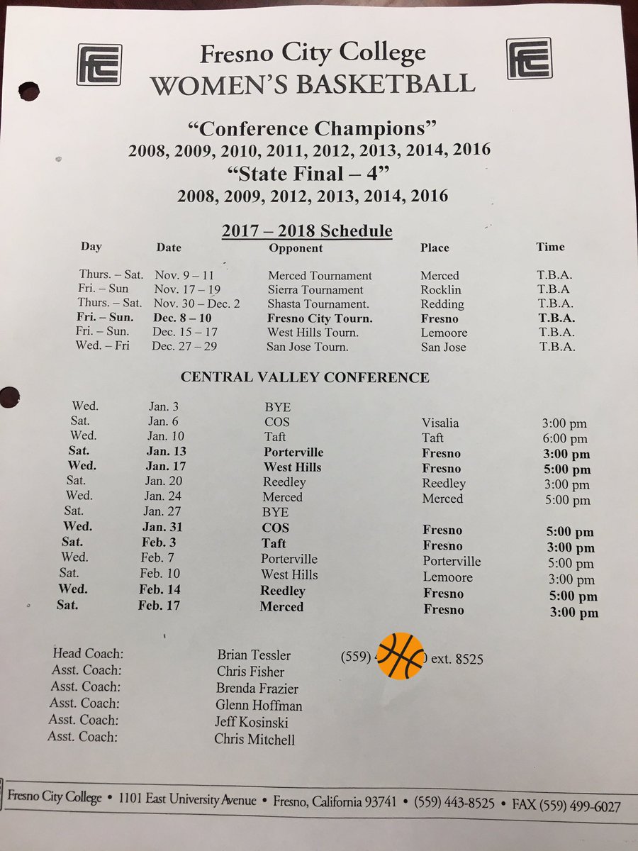 FCC_WBB's tweet photo. Schedule's up! 🐏 up! #FCCWBB https://t.co/K6IthiZCOF