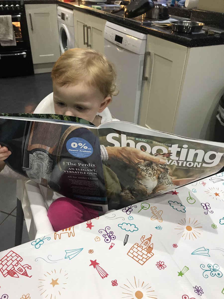 worldangling_'s tweet photo. @BASCnews how about a young shot - reading about her dinner before she has loin of venison for her dinner (not for the first time). https://t.co/xRM8ASdGWW