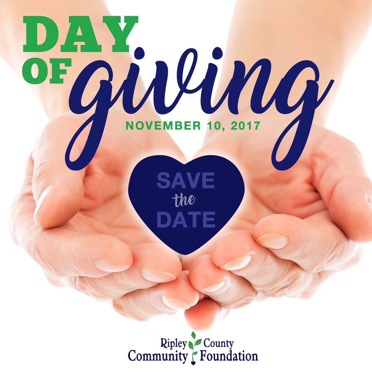 RCCFOnline's tweet photo. We’re less than two months away from our annual #DayOfGiving2017! #RipleyCountyGivesBack https://t.co/ZxhwQhFPSx