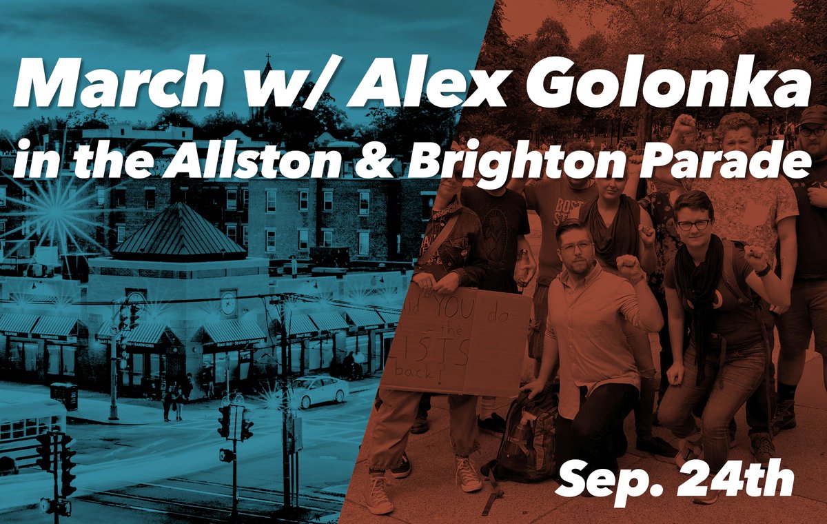 votegolonka's tweet photo. How often do you get to march in a parade? Join me in proving that progressive politicians have a place in #Allston &amp; #BrightonMA! #BosPoli https://t.co/c6CT4WFy0W