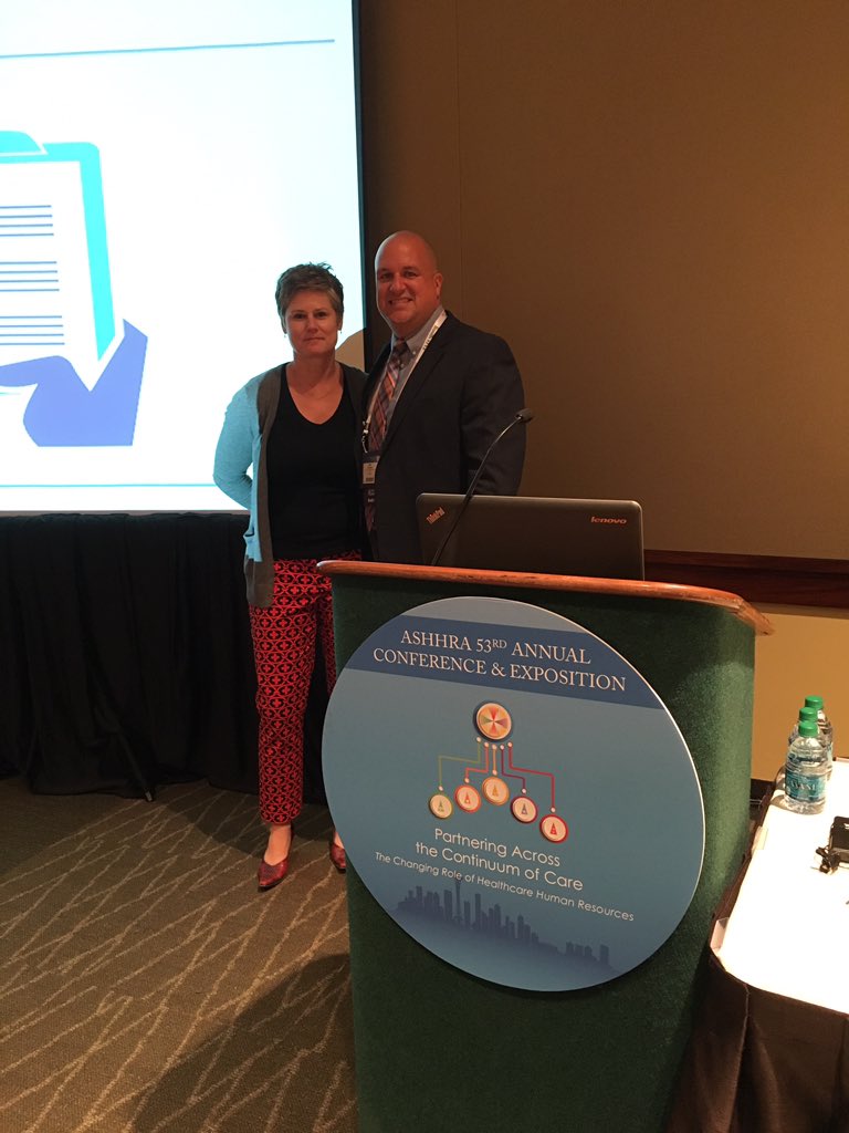 DLJohnston7's tweet photo. Come learn about our data driven program. Stacey Nevara and Matt Meyers from Mercy Health talk results @interactivehlth @ashra #ASHHRA17 https://t.co/FVZ3zlWNmR