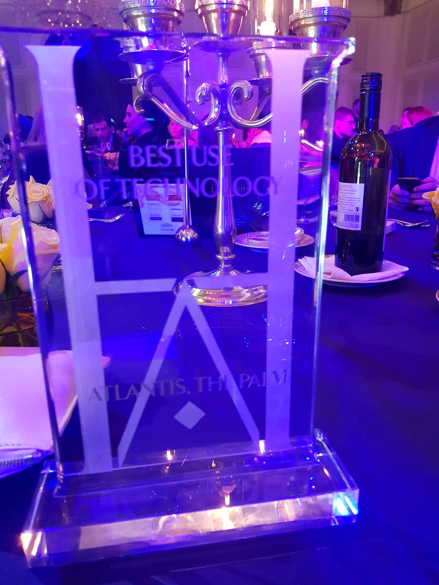 wiQ_Social's tweet photo. We won! 🏆 Congratulations to @ATLANTIS for the best use of technology award at @thehotelshow for their implementation of wi-Q! https://t.co/2fM4IWZ4hY