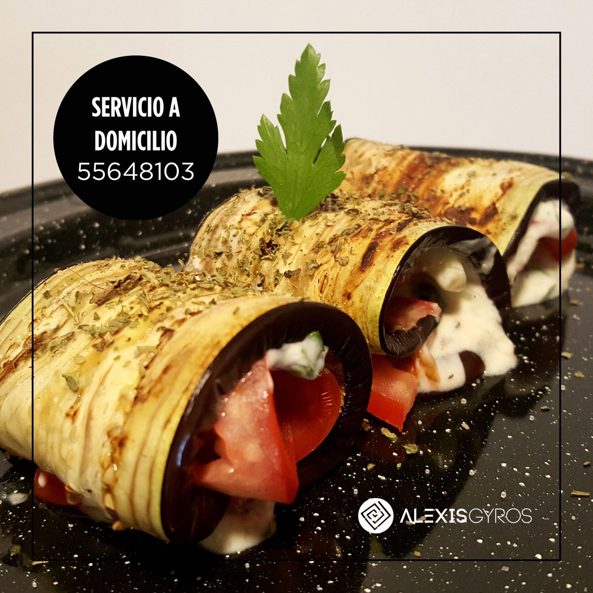 AlexisGyrosMx's tweet photo. Placeres #vegetarianos para empezar la semana: Rollitos de Berenjena 😉 #MeatlessMonday #AlexisGyros #StreetGreek #coloniaroma #laromamx https://t.co/h5Z7GTlfKr