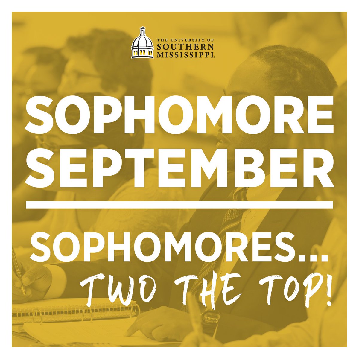 Sophomore September is still going with Sophomore Pathways tomorrow @ 6 PM in Union Room B! We'll be providing pizza &amp; t-shirts! #twothetop