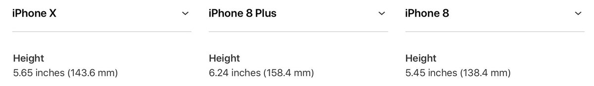 MarkyMarkKyle's tweet photo. @jonsuh @ugmonk And the X is device height is smaller in than the 8+. https://t.co/fNiwOI7tQU