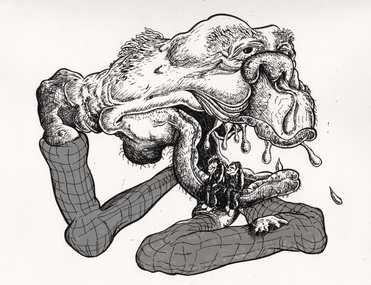 williams_b_a's tweet photo. Rippin' off Basil Wolverton #illustration https://t.co/aw2OOXjHHe