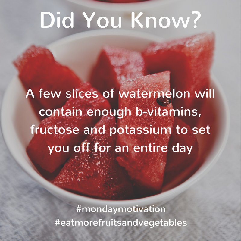 Need some #mondaymotivation? Grab some watermelon to boost your energy!  #eatmorefruitsandvegetables