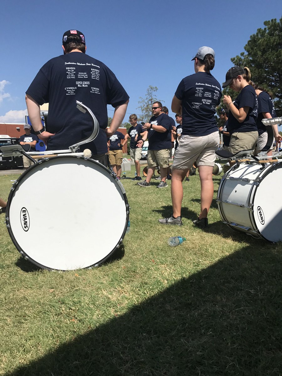 swosureslife's tweet photo. SWOSU Drumline is at the Oklahoma State Fair Band Day! https://t.co/kEid6mFOMR
